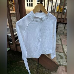 lululemon ribbed crop long sleeve run shirt